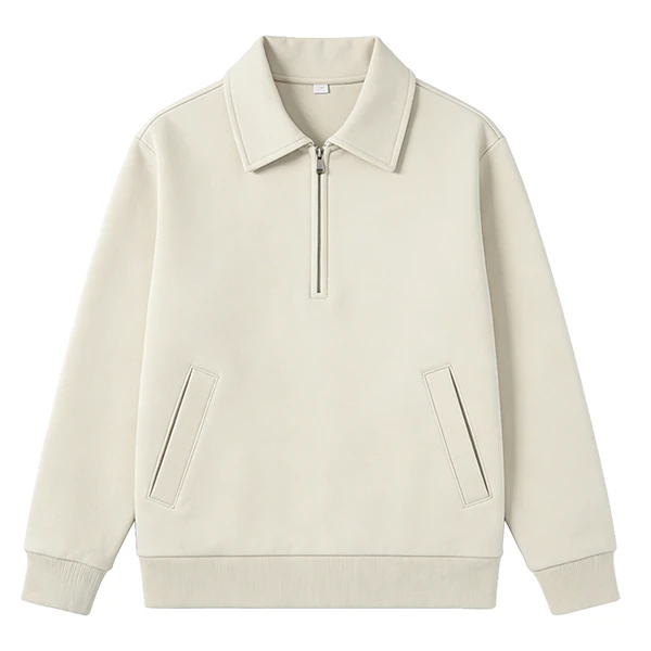 Cotton Half Zip Pullover